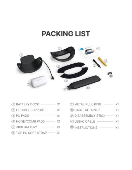 Pico 4 Ultra correa de batería B100 - productos incluidos