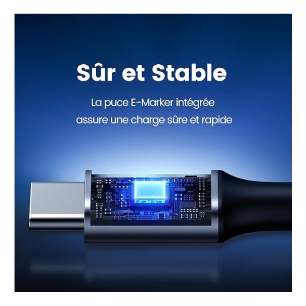 UGREEN - Câble USB C 100W fiabilité