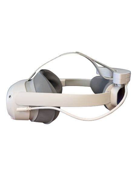 Ggenies – VR Ultimate Power Bank am Headset, Ansicht von links