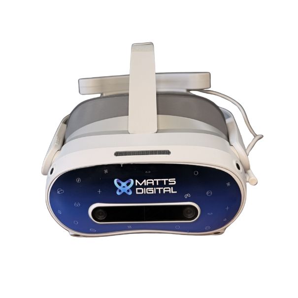 Ggenies – VR Ultimate Power Bank am Headset, von vorne gesehen