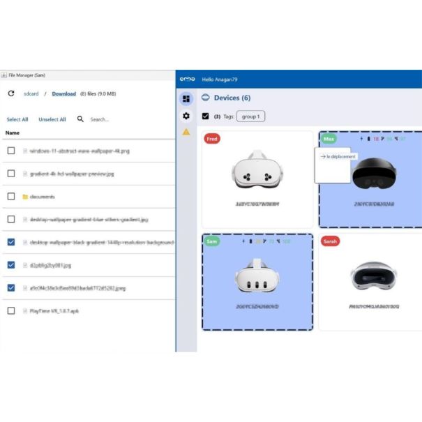 EmaXR onglet file manager