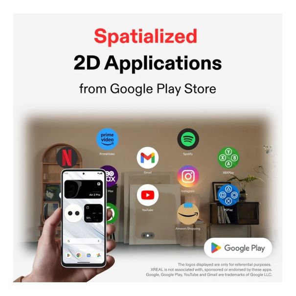 XREAL Beam Pro applications 2D spatialisées