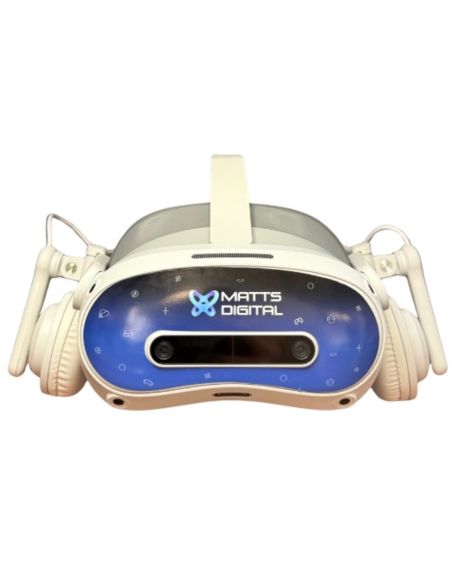 Ggenies - Ultimate VR Audio Kit on the headset, front view