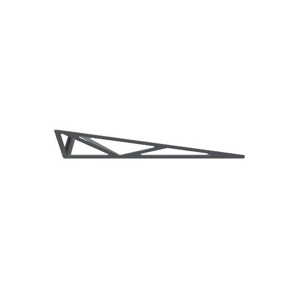 Supporto a parete 70 cm, vista laterale
