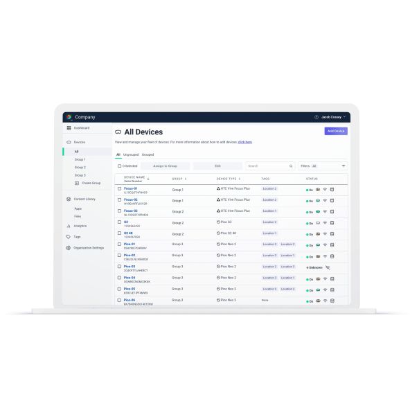 ArborXR Enterprise - Dashboard