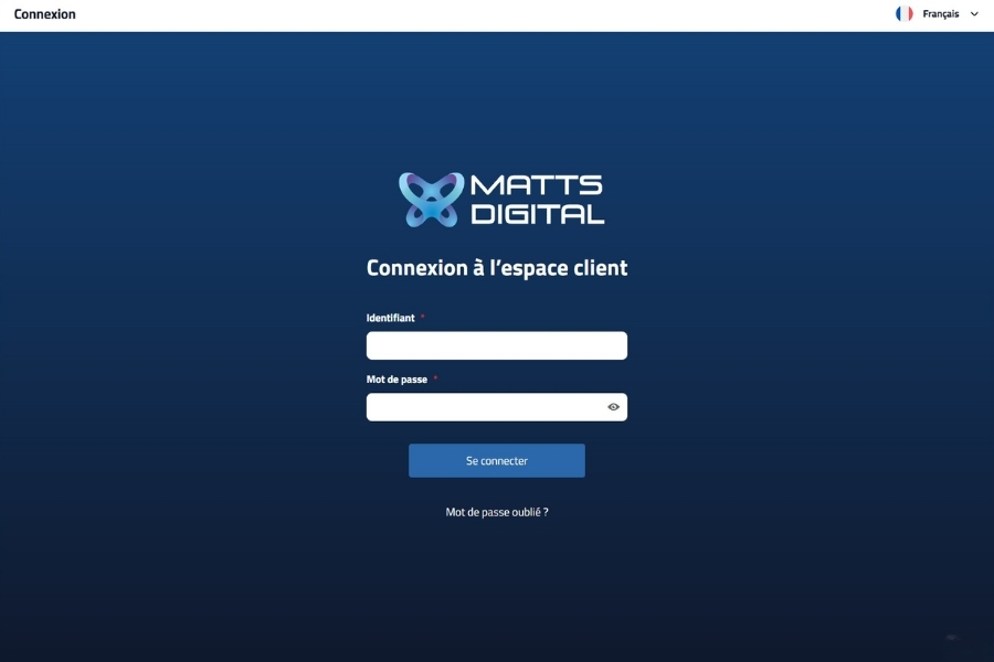 Extranet interface de connexion